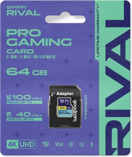 Card de memorie microSD 64 GB Goodram Rival UHS-I V30 U3