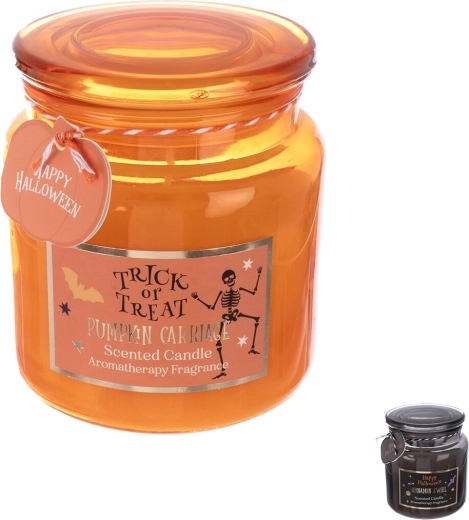 Lumânare parfumată în borcan Halloween 350 g (mix de arome și modele)