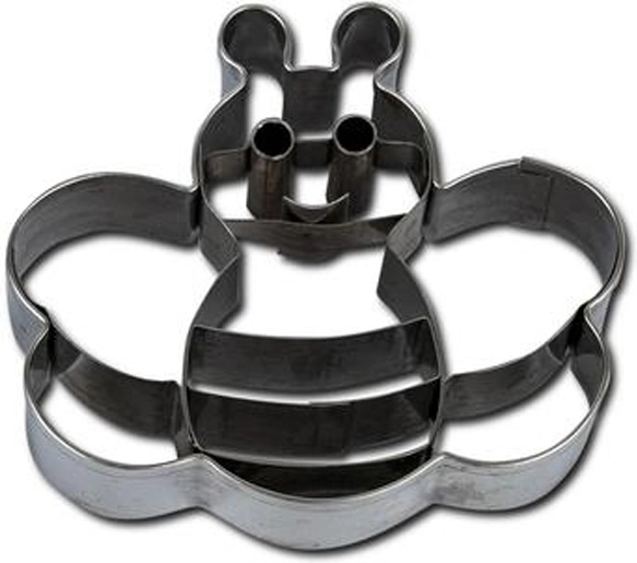 Formă de tăiat pentru prăjituri – albină, 7–8 cm, argintie