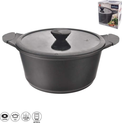 Oală GALI 7 l cu capac din sticlă