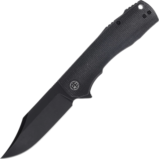 Petrified Fish Victor PFP03DMW cuțit de buzunar 9,1 cm, Black Stonewash, negru, Micarta