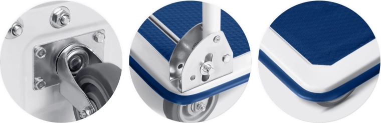 Roți din cauciuc pivotante cu întăritură metalică