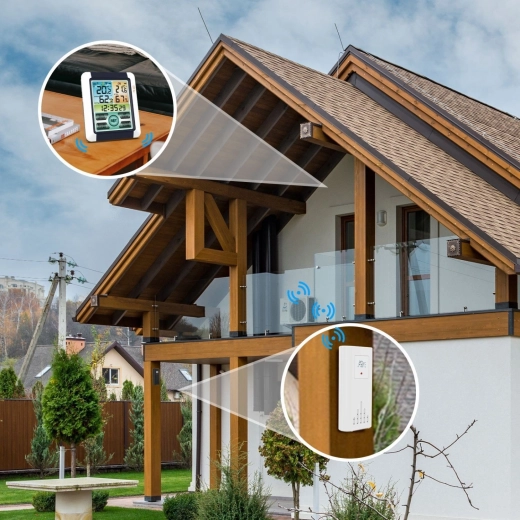 Măsurare în interior și afară datorită senzorului exterior