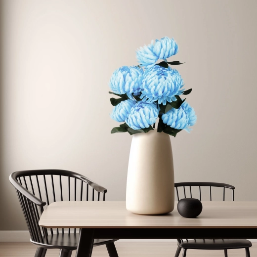 Crizantemă decorativă artificială albastră - 1 bucată