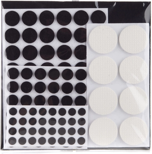 Tampoane de pâslă pentru protecția mobilierului – mix de dimensiuni și culori, 125 buc