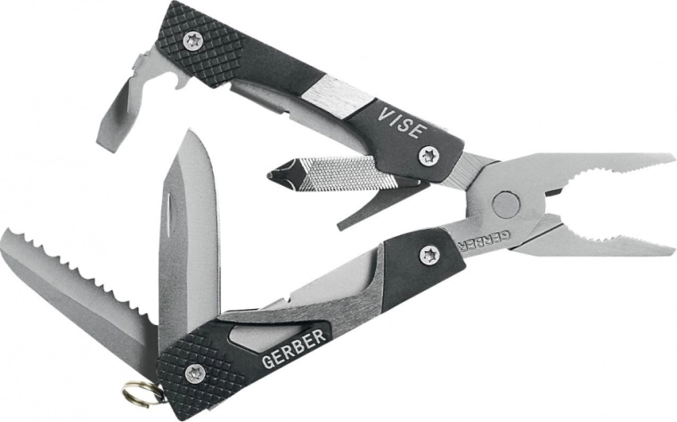 Multitool Gerber Vise Pocket Tool, negru, 10 funcții