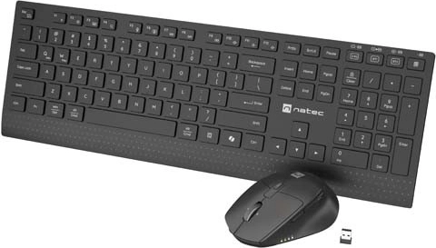 Natec Stingray 2 set wireless tastatură și mouse (2în1) cu tilt scroll