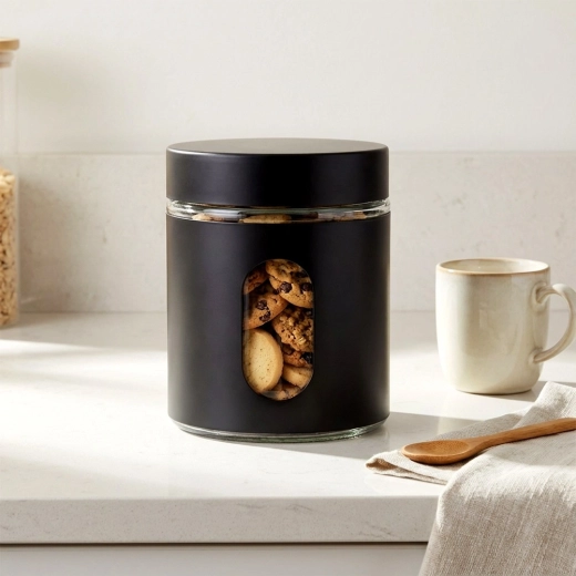 Sticlă rezistentă și înveliș negru stilat