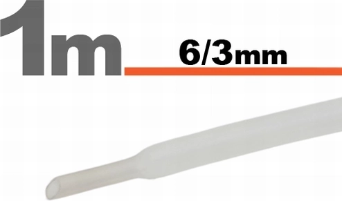 Tub termocontractabil transparent 6/3 mm