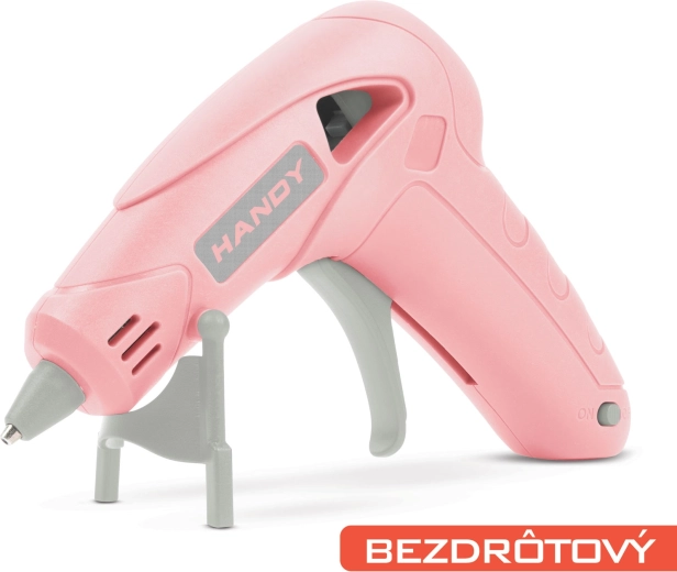 Pistolă de lipit cu silicon, cu acumulator, Type-C, 7 mm, 10 W – Roz