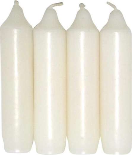 Lumânări de Advent albe 10 cm, diametru 2,5 cm – set 4 buc