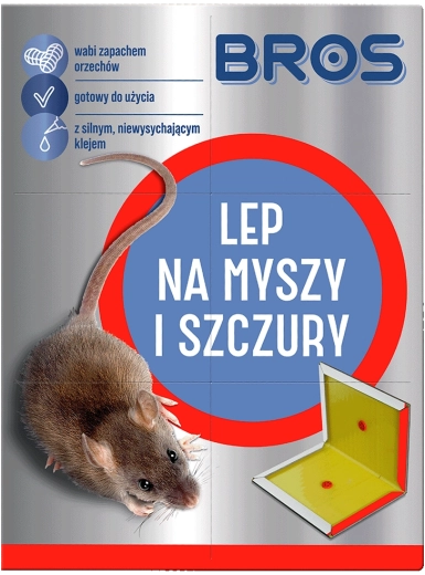 Capcană adezivă pentru șoareci și șobolani cu aromă de nuci BROS