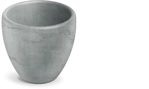 Ghiveci Cano 40 cm gri beton – ghiveci modern din plastic pentru interior și exterior