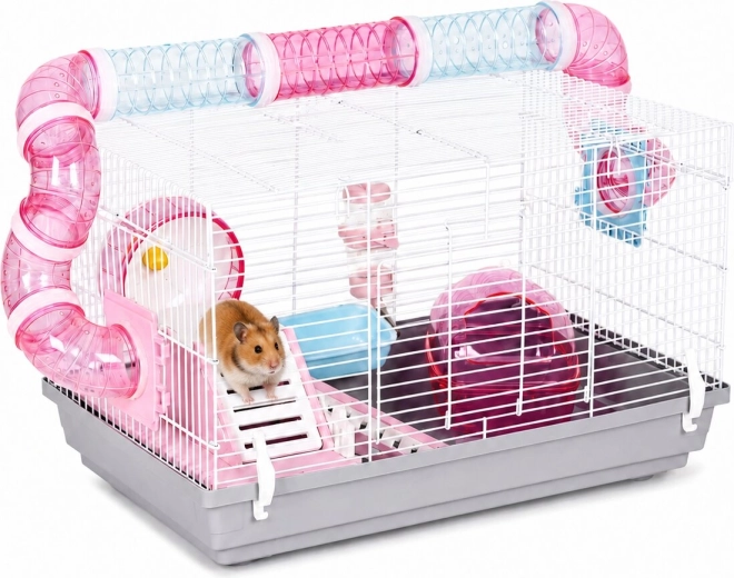 Cușcă Petsi pentru hamsteri și rozătoare mici cu tuneluri și accesorii