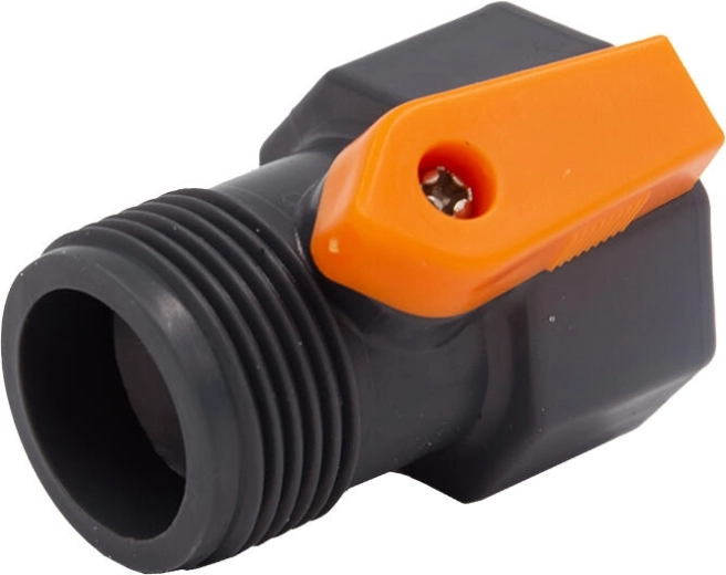 Adaptor de grădină cu ventil 3/4" – filet interior și exterior