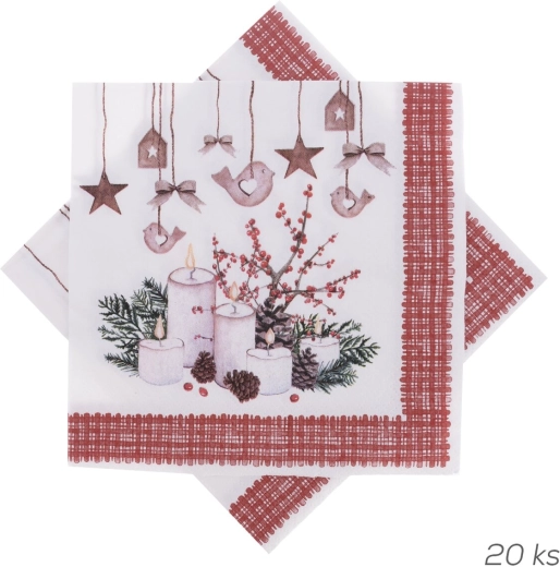 Șervețele de hârtie de Crăciun 33 × 33 cm (20 buc.)
