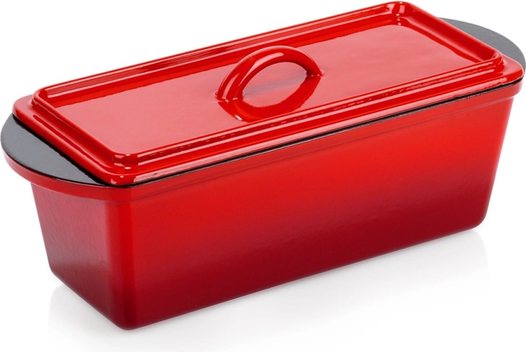 formă din fontă pentru pâine cu capac, emailată, 35 cm, 3 l