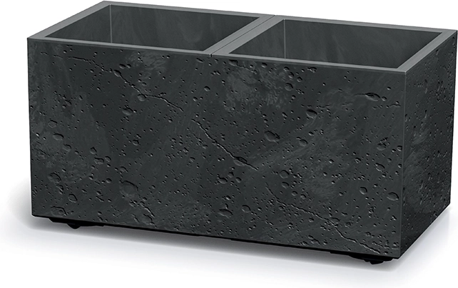 Ghiveci Sierra Case cu efect de beton 57,7 cm – negru