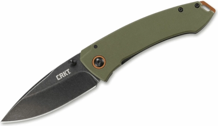 CRKT Tuna OD Green cuțit de buzunar 8,2 cm, stonewash, G10