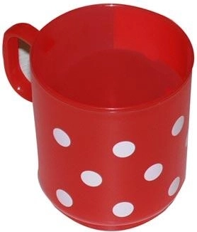 Cană din plastic mată 0,25 l cu imprimeu – mix de culori