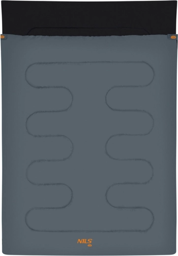 Sac de dormit tip pătură pentru două persoane NILS Camp, gri