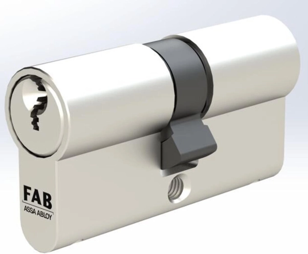 Butuc cilindric 30+35 mm, nichel, clasa de securitate 3, 5 chei