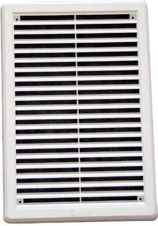 Grilaj de ventilație cu plasă 200 × 300 mm alb