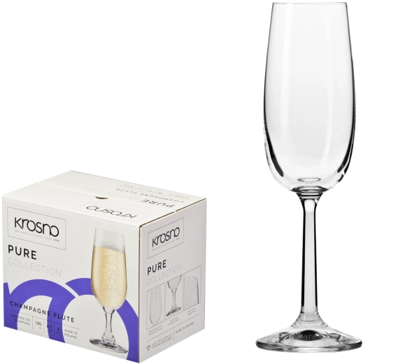 Krosno Pure pahare de șampanie de 170 ml - 6 bucăți