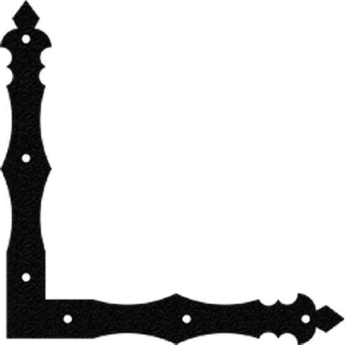 Colțar decorativ din oțel 200 × 200 × 30 mm, negru, 3 mm