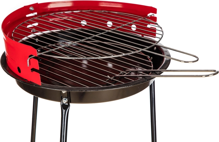 Grătar cromat și paravan de vânt