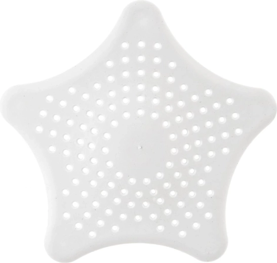 Sită pentru chiuvetă cu ventuze 16 cm – stea, albă