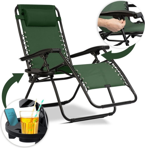 Măsuță laterală practică cu suport pentru băutură și telefon