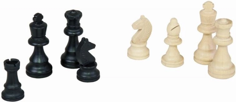 Set complet de piese de șah din lemn