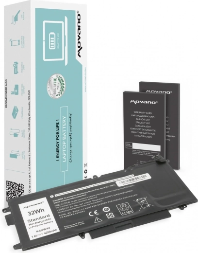 Baterie Movano K5XWW pentru Dell Latitude 5289 și 7390 2-in-1 (4200 mAh, 32 Wh)