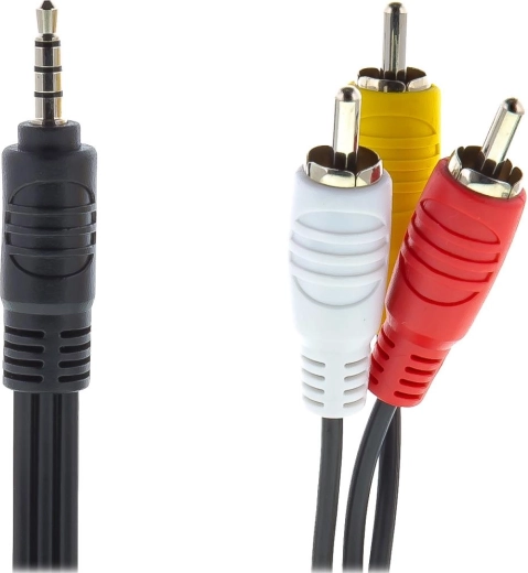 Cablu AV Sencor jack de 3,5 mm la 3× RCA, 1,5 m