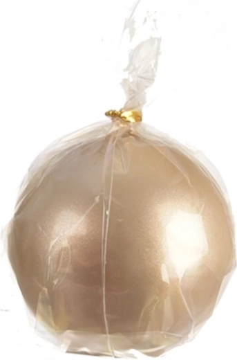 Lumânare decorativă tip bilă, culoare șampanie, 8 cm