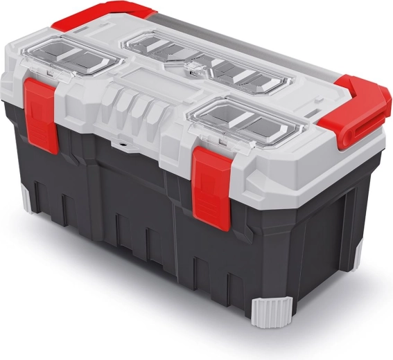 Cutie pentru scule TITAN PLUS cu mâner metalic, 554 × 286 × 276 mm, gri