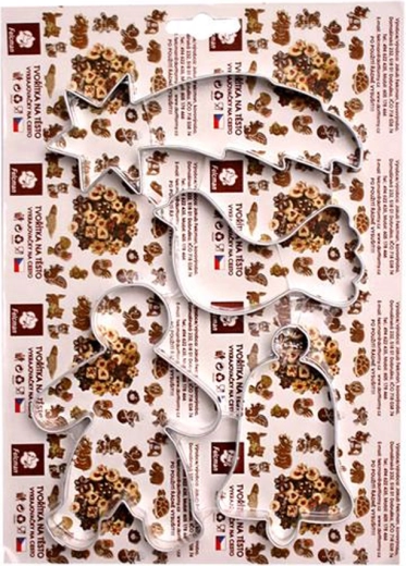 Set de forme pentru tăiat prăjituri – cometă, porumbiță, băiat, clopot (4 buc)