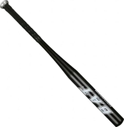 Bâtă de baseball din aluminiu 25" (64 cm) – neagră, ușoară, pentru antrenament