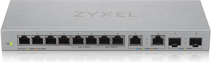 Switch multigigabit neadministrat cu 12× porturi, cu 2× 2,5G și 2× SFP+ ZYXEL XGS1010-12