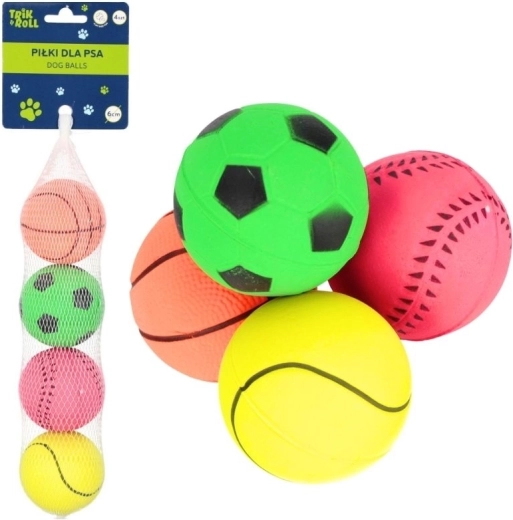 Set de mingi pentru câine – 4 buc.