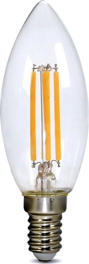 Bec LED retro Solight tip lumânare E14 4 W 3000 K 440 lm