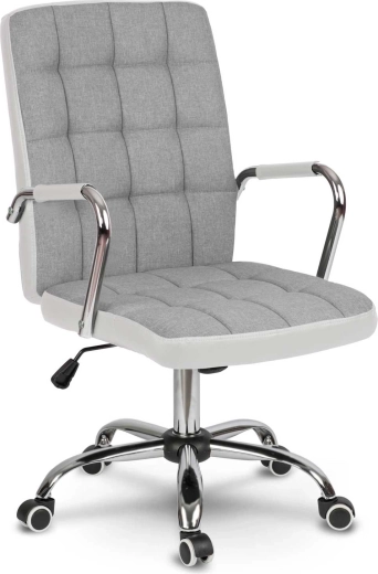 Scaun de birou Benton gri-alb