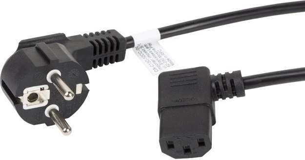 Cablu de alimentare Lanberg Schuko la IEC C13 cu mufă în unghi, 3 m