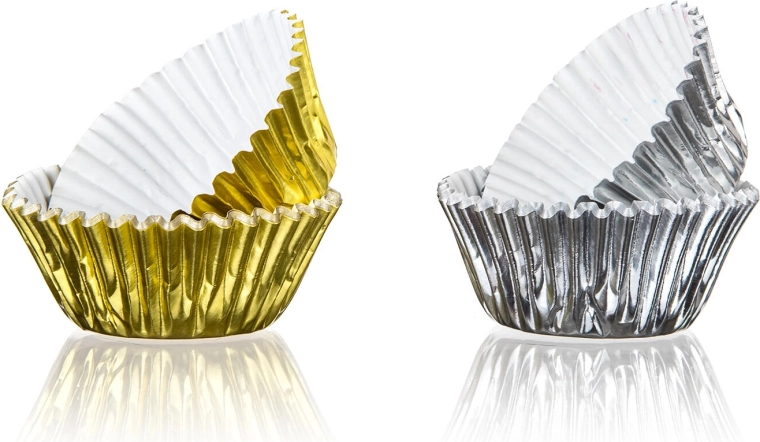 Coșulețe de patiserie din aluminiu 7,2 × 2,1 cm CULINARIA (42 buc.)