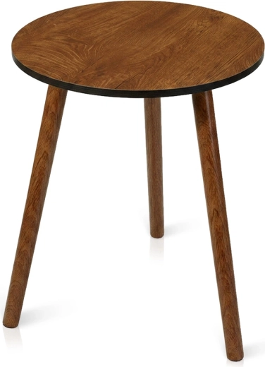Măsuță de cafea rotundă, culoare maro, 40 × 40 × 41 cm