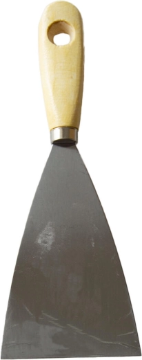 Spatulă din inox cu profil în pană 80 mm cu mâner din lemn