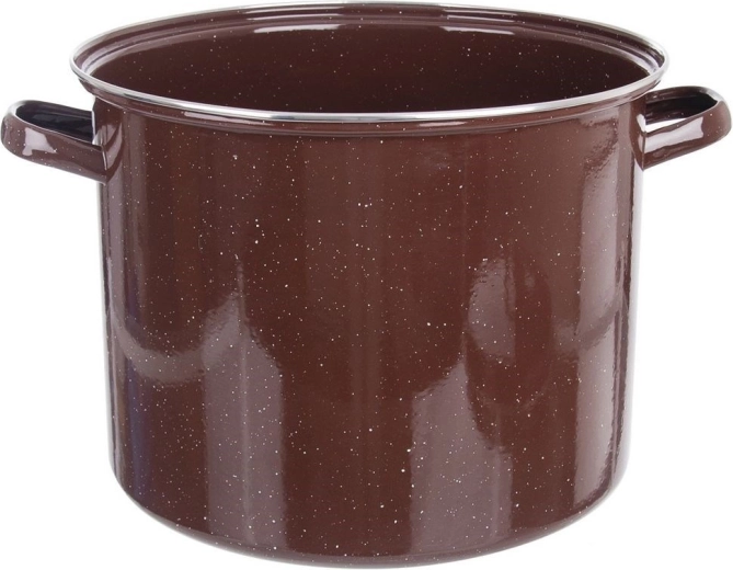 Oală emailată maro 32 cm, 20 l