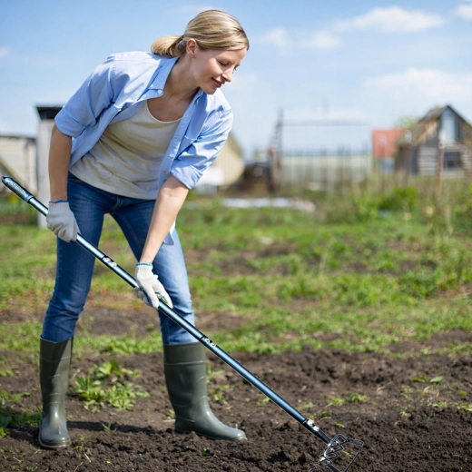 Săpăligă și cultivator de grădină din 3 piese, cu gheare, 120 cm