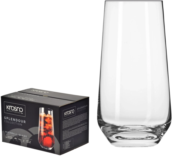 Pahare înalte pentru băuturi SPLENDOUR 480 ml, 6 buc – Krosno